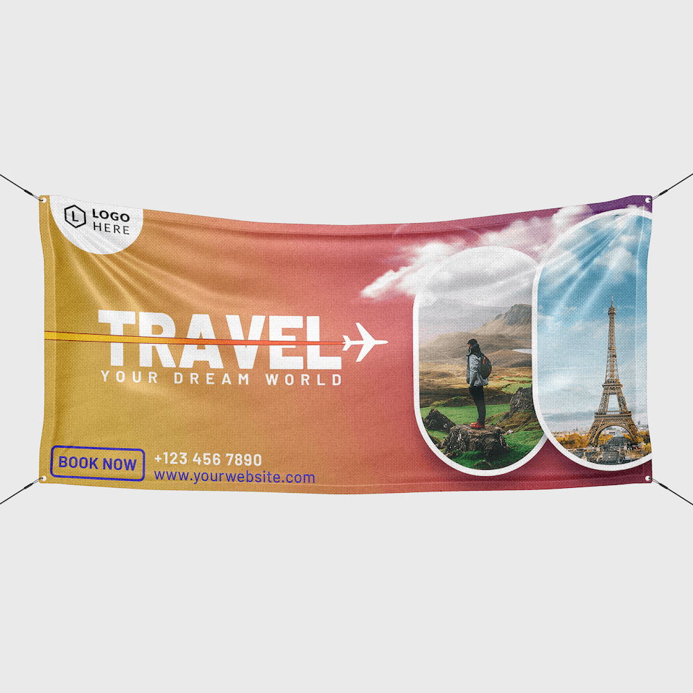 Two Panel Banner Double Sided Banners - Banners Village