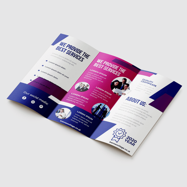 Tri-Fold Brochures A4 - Banners Village